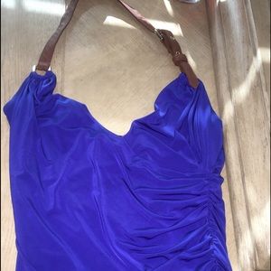 Baby Phat Blue Halter & White Maxi Skirt